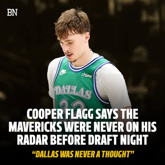 Cooper Flagg reflects on his unforgettable draft night, admitting he never imagined he would be selected by the Dallas Mavericks in the 2025 NBA Draft.