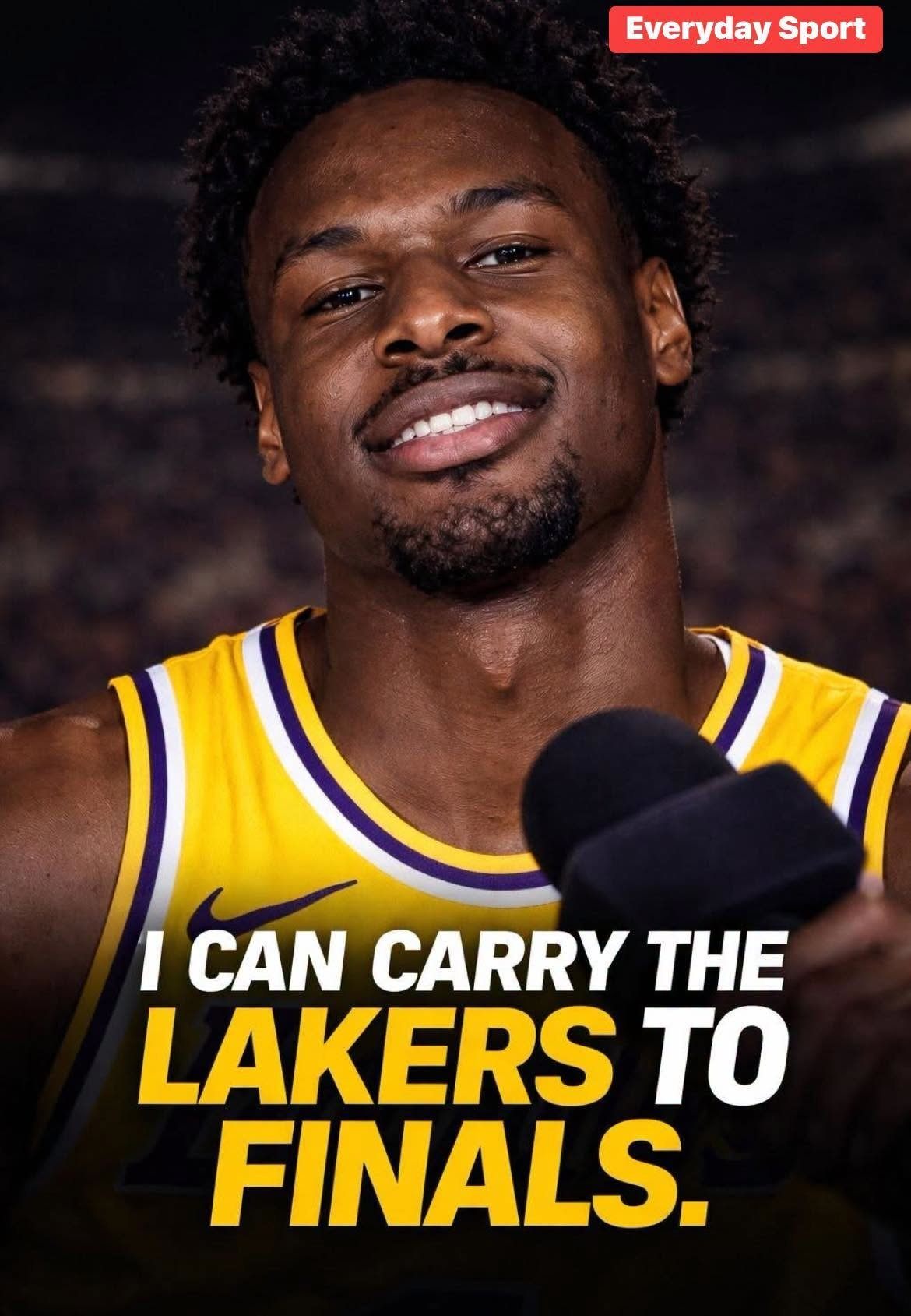 🚨 BREAKING: Bronny James boldly declares that he can carry the Lakers all the way to an NBA Championship!