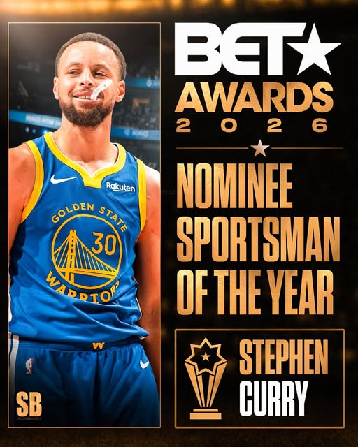 Congratulations to Stephen Curry for being nominated for Sportsman of the Year at the 2026 BET Awards!