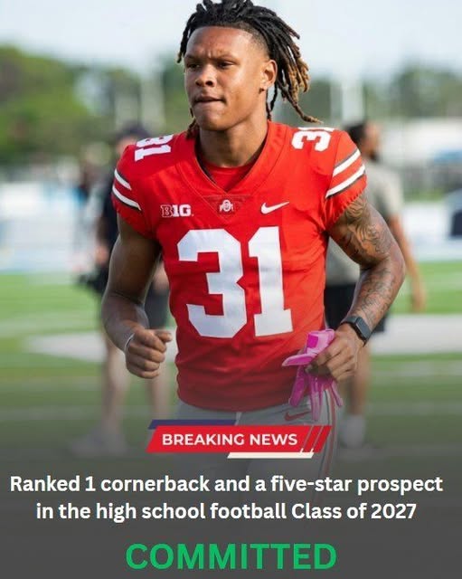 “Shockwaves in Columbus: Ohio State Lands Nation’s No. 1 Cornerback in Massive 2027 Recruiting Victory”