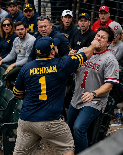 SHOCKING SCENE: Michigan Fan and Ohio State Fan Involved in Postgame Brawl After Wolverines’ 9–0 Softball Win Over Buckeyes