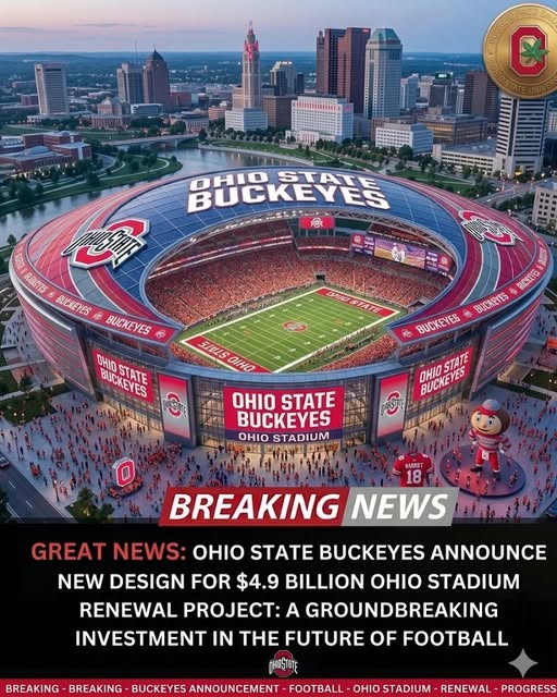Ohio State Buckeyes Announce New Design for $4.9 Billion Ohio Stadium Expansion Project: A Groundbreaking Investment in the Future of Football.