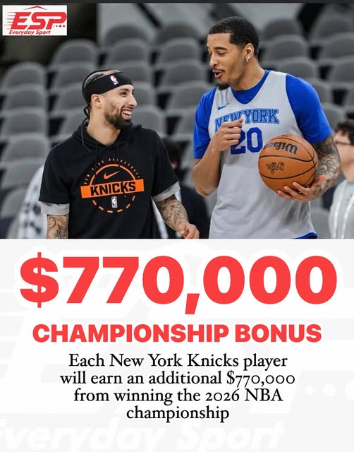 Knicks’ NBA Championship Comes With Huge Reward as $770K Bonus Gives Young Role Players a Life-Changing Financial Boost