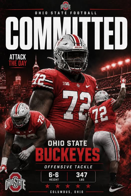 BOOM: Ohio State Lands 5-Star 6’6″, 347-Pound ‘Monster,’ Shocking Alabama, Georgia and Texas A&M