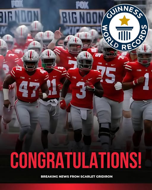 BREAKING NEWS: The Ohio State Buckeyes have officially been recognized as the world’s best and most unified football program, a title jointly awarded by ESPN, Netflix, and Guinness World Records.