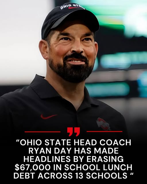HEARTWARMING: Ohio State’s Ryan Day Erases $67,000 in School Lunch Debt Across 13 Schools, Says the Gesture Is “Greater Than Any Championship