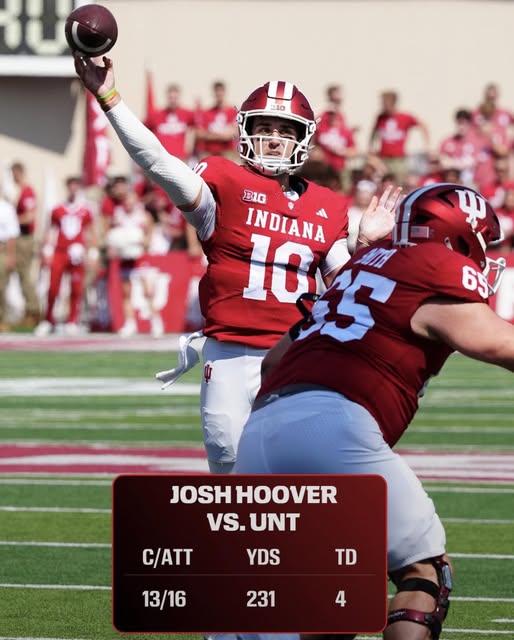 BREAKING: Josh Hoover Makes Indiana History With 4-TD Opener, Joins Fernando Mendoza in Elite Hoosier QB Feat