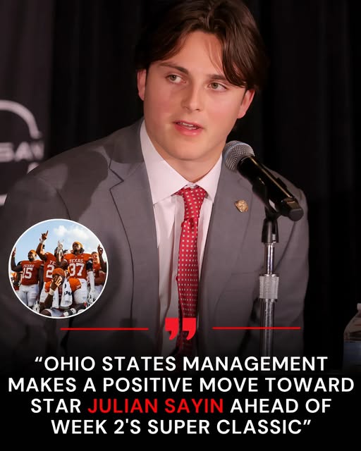 Ohio State makes a major move to put star quarterback Julian Sayin in position for Week 2 showdown — and the Texas Longhorns have every reason to be concerned.