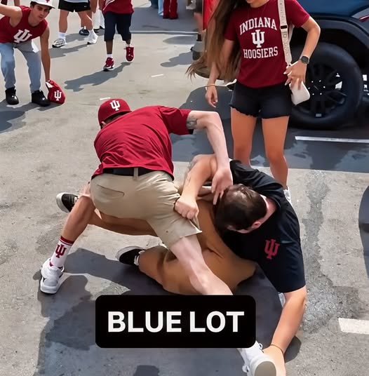Chaotic Brawl Breaks Out In Indiana’s Blue Lot As Hoosiers Get Off To Hot Start