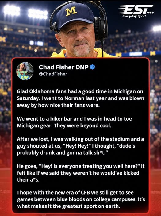 Beyond the Rivalry: How Michigan Fans Reminded Oklahoma Supporters What College Football Is About