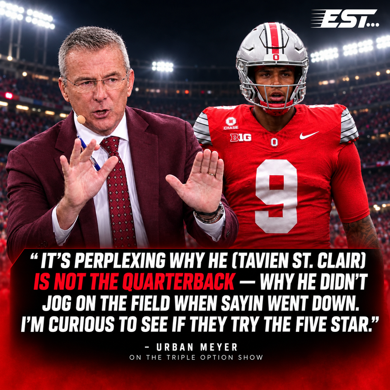 Urban Meyer Weighs In on Ohio State’s QB Battle as Julian Sayin Sidelined, Buckeyes Face Critical Decision