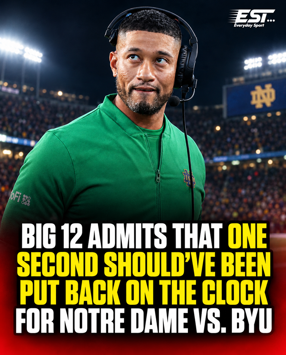Big 12 Admits Clock Error in BYU Win Over Notre Dame, Says Irish Deserved One More Chance