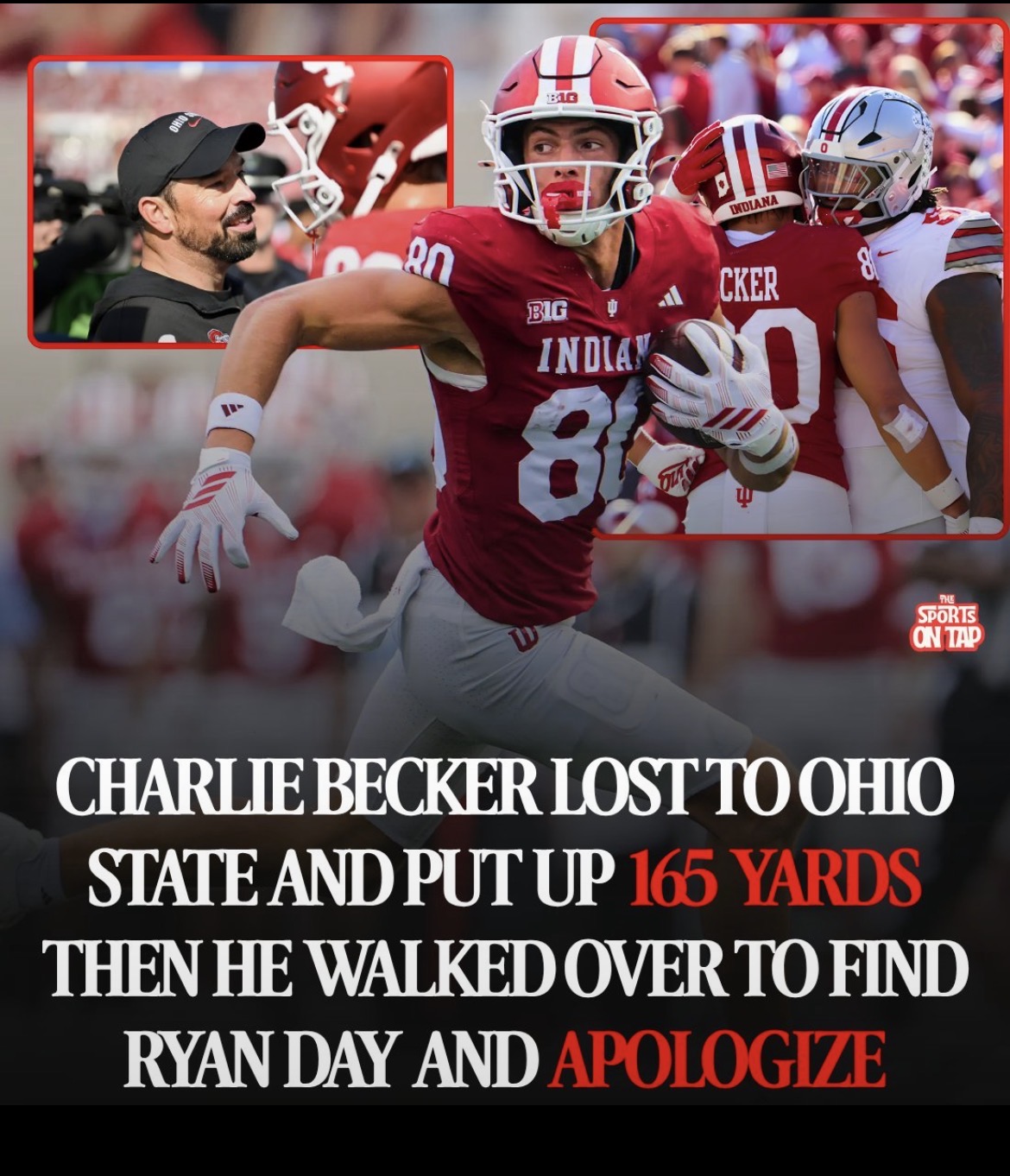 Charlie Becker Delivers Emotional Apology to Ryan Day After Indiana’s Heartbreaking Loss to Ohio State