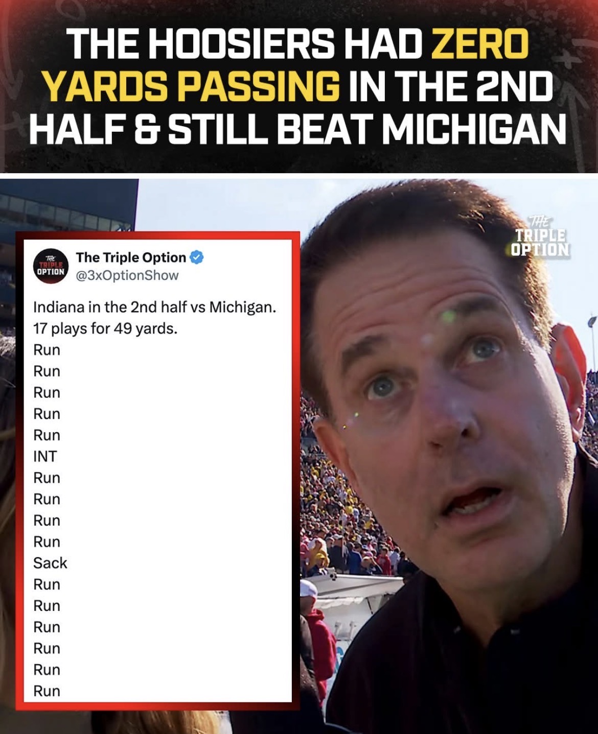 BREAKING: Curt Cignetti Considered Benching Josh Hoover After Interception as Indiana QB Threw Just One Second-Half Pass