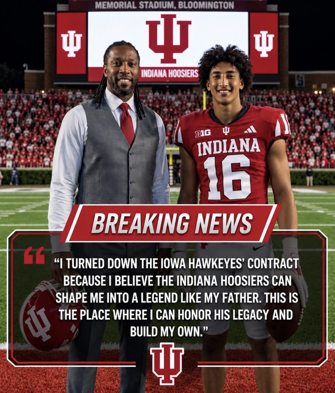 Hall of Famer’s Son Turns Down Iowa Offer for Indiana Hoosiers Workout, Betting on Cignetti to Unlock His NFL Potential