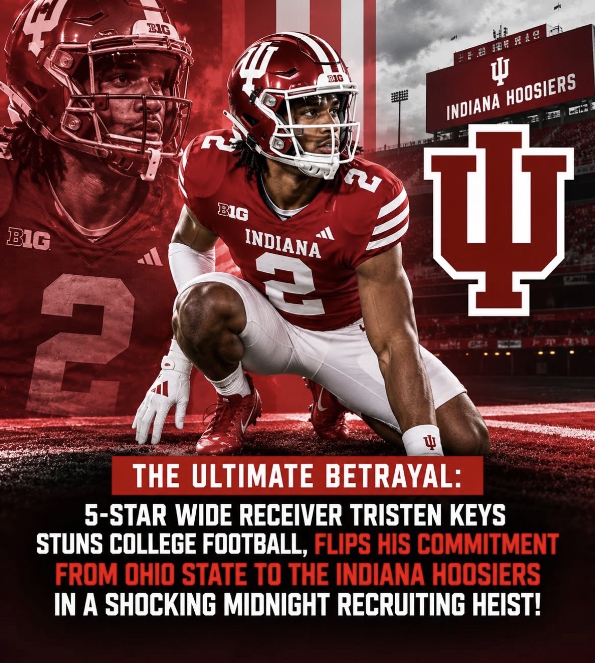 5-Star WR Tristen Keys Stuns Alabama, Flips Commitment to Indiana Hoosiers in Shocking Recruiting Upset